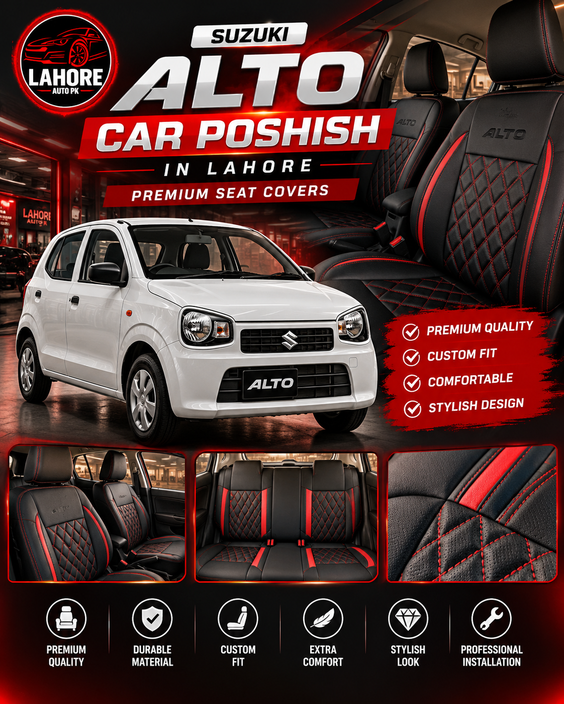 Suzuki Alto Car Poshish in Lahore – Premium Seat Covers